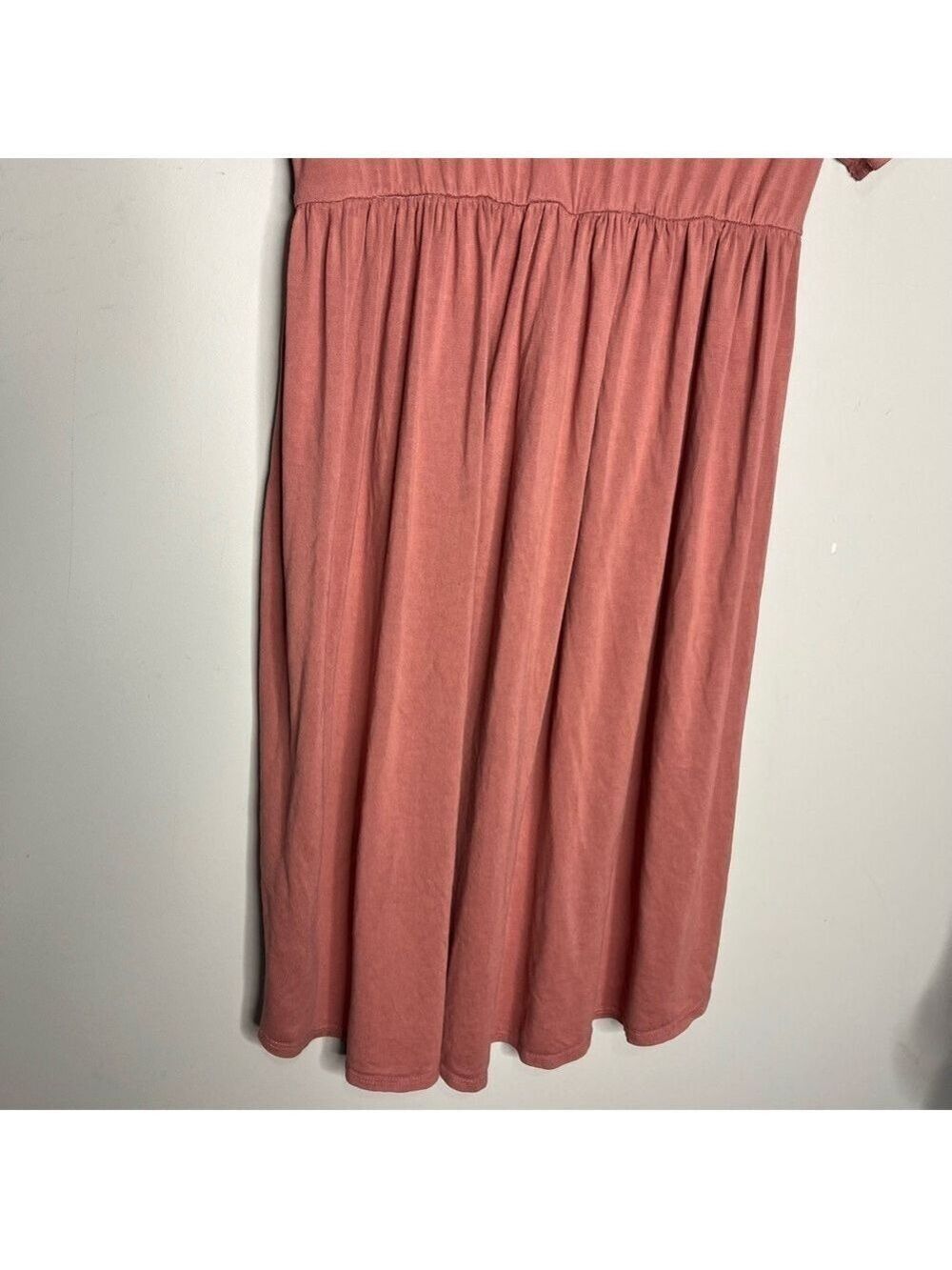 BomBom Dusty Pink Babydoll Round Hem Short Sleeve Knee Length Dress, size M - Picture 4 of 10